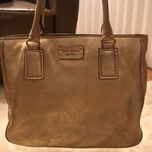 Kate Spade York Street Noel Rue Gold Leather Tote